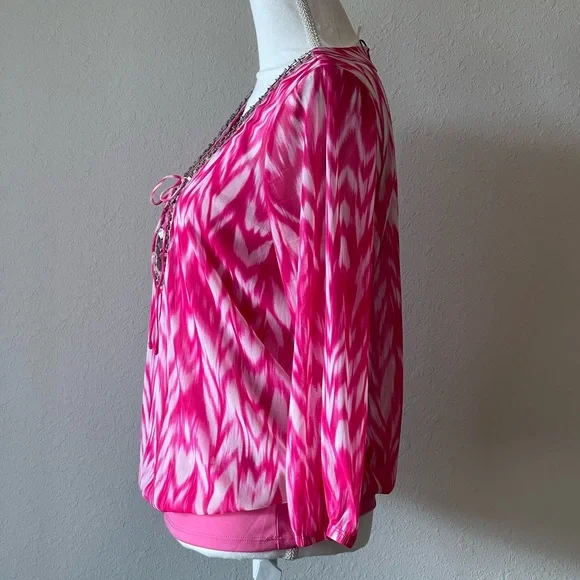 New, INC International Concepts INC, Women Embellished Peasant Top - Picture 4 of 7